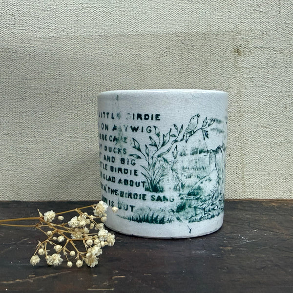 Antique Bird Transfer Cup