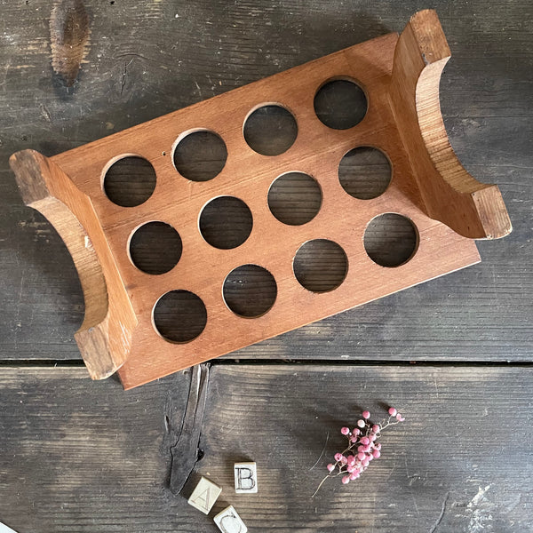 Vintage Wooden Egg Rack