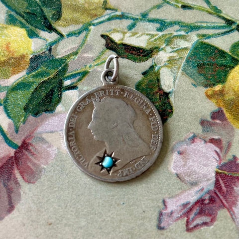 Victorian Gem Inset Love Token Charm