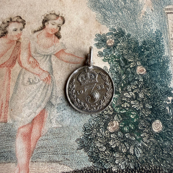 Victorian Gem Inset Love Token Charm