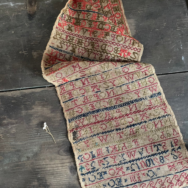 Antique Long Victorian Sampler