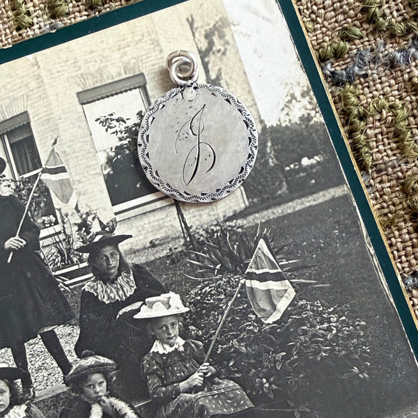 Victorian J Love Token Charm