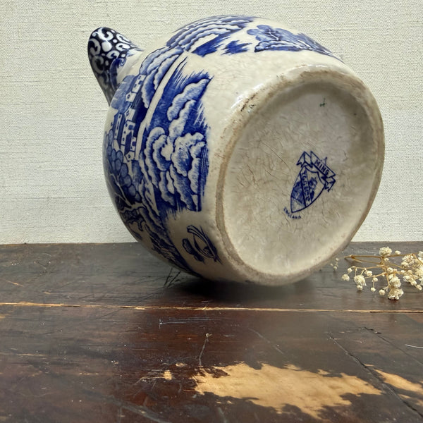 Antique Victorian Blue Floral Jug