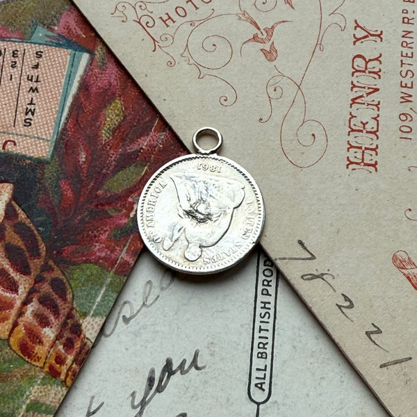 Victorian C Love Token Charm