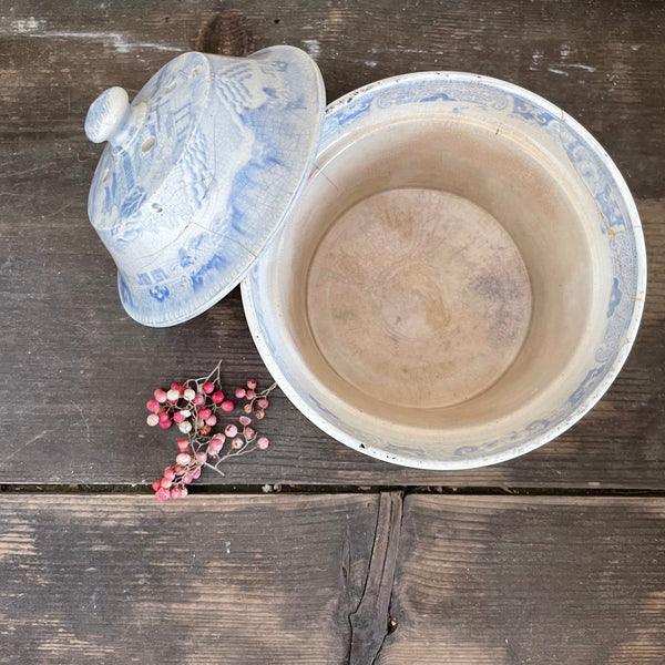Victorian Blue Transferware Dish