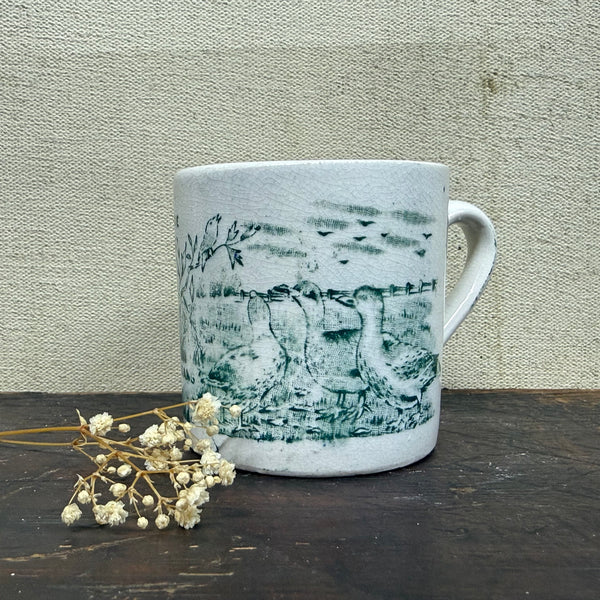 Antique Bird Transfer Cup