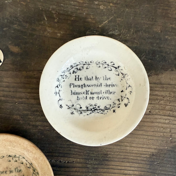 Antique 1840s Motto Plate