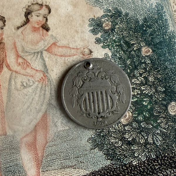 Victorian B Love Token Charm