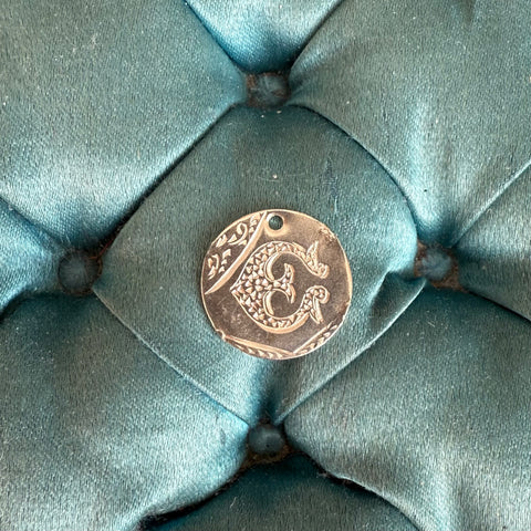 Victorian E Love Token Charm