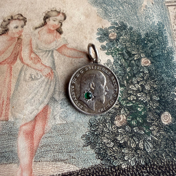 Victorian Gem Inset Love Token Charm