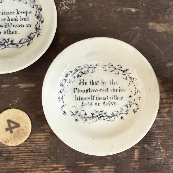 Antique 1840s Motto Plate