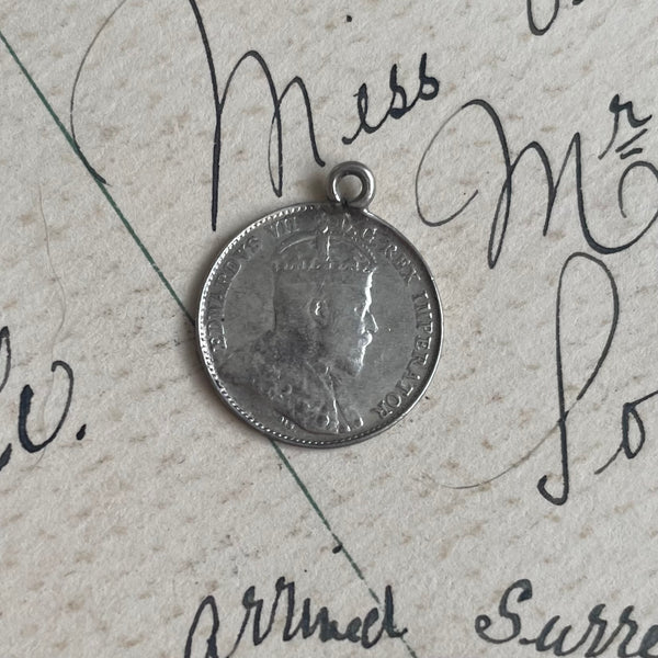 Victorian Dot Love Token Charm