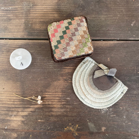 Antique Beautiful Pin Cushion & Needle Case
