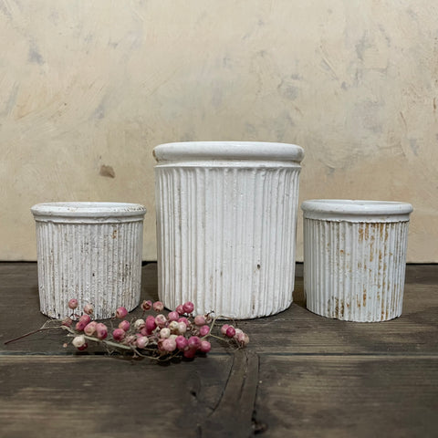 Victorian Ribbed Plain Pots
