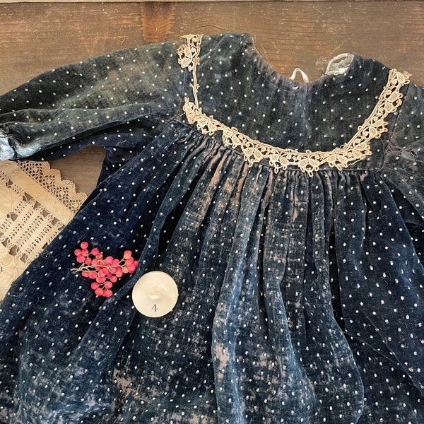 Antique Velvet Dolls Dress