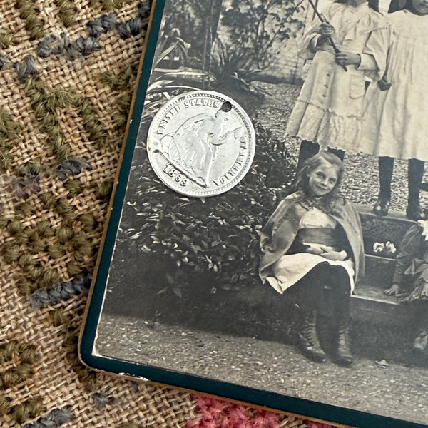 Victorian E Love Token Charm