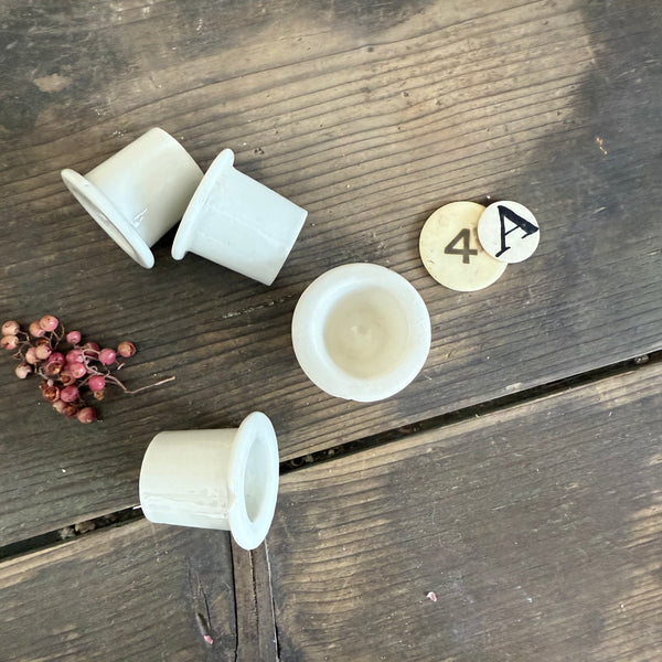 4 Antique Ceramic Ink Pots