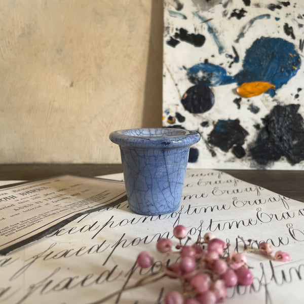 Antique Ceramic Ink Pot
