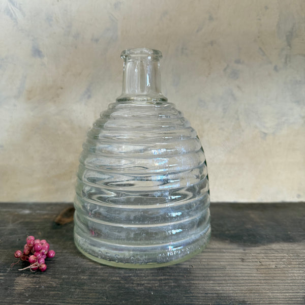Antique Beehive Glass Bottle