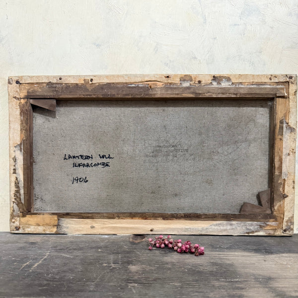 Antique Sea Scene Painting on Canvas