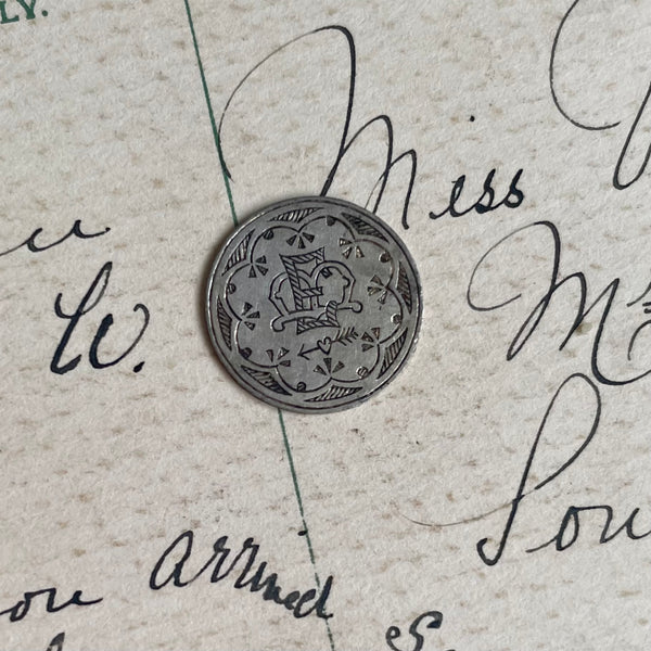 Victorian BE/EB Love Token Charm