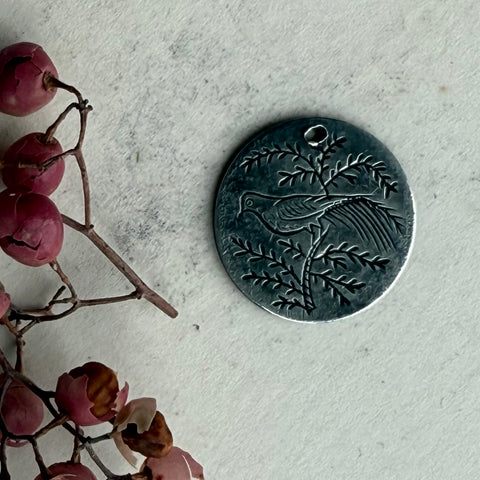Victorian Bird Love Token Charm