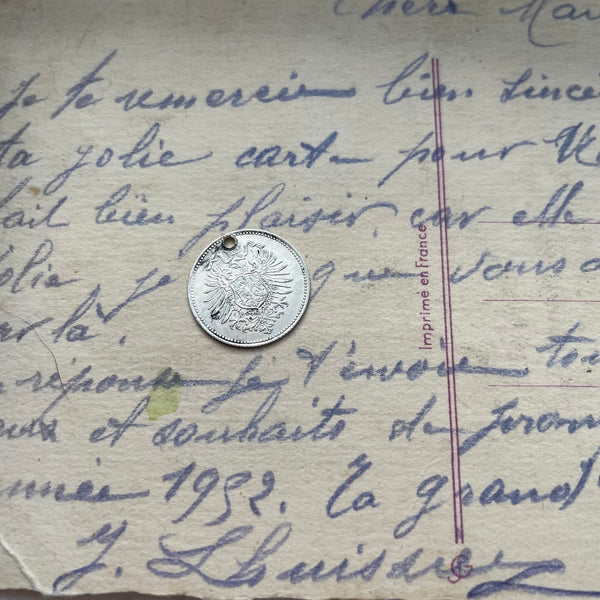 Victorian RL Heart Love Token Charm