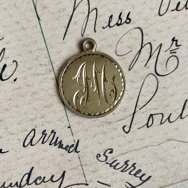 Victorian JM Love Token Charm