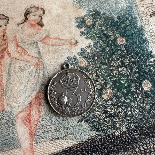 Victorian Gem Inset Love Token Charm
