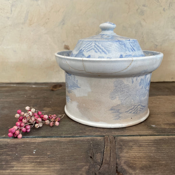 Victorian Blue Transferware Dish