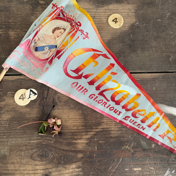 Vintage Queen Elizabeth Flag