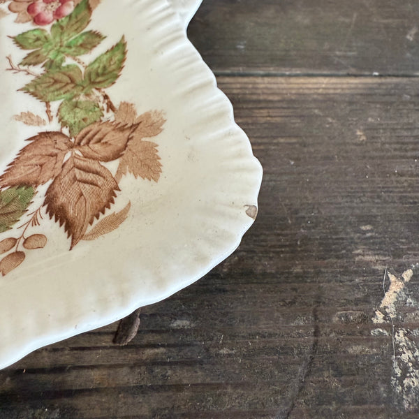 Vintage Floral Transfer Plate