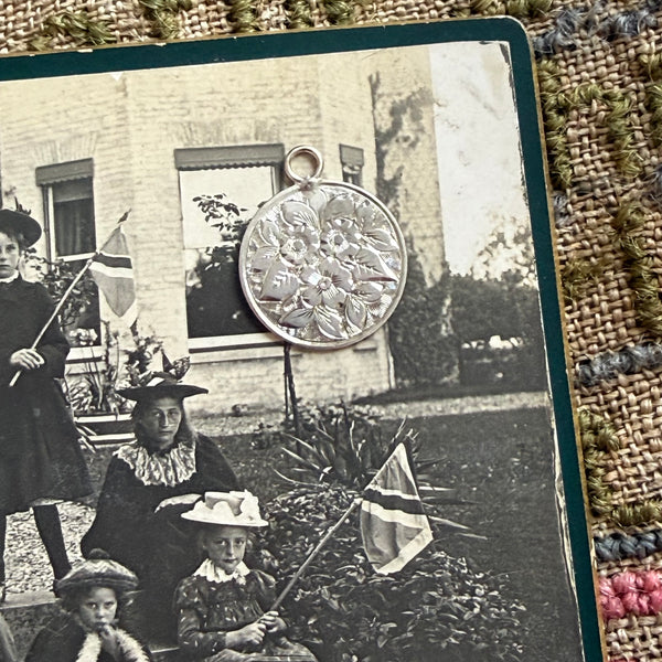 Victorian Floral Love Token Charm