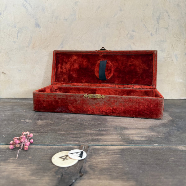 Antique Red Velvet Box