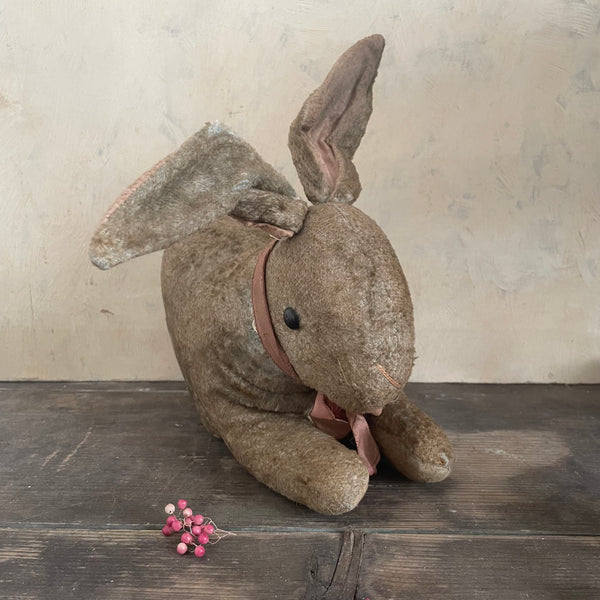 Large Antique Straw Rabbit