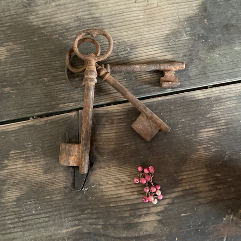 3 Large Antique Keys