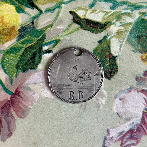 Victorian Chicken Love Token Charm