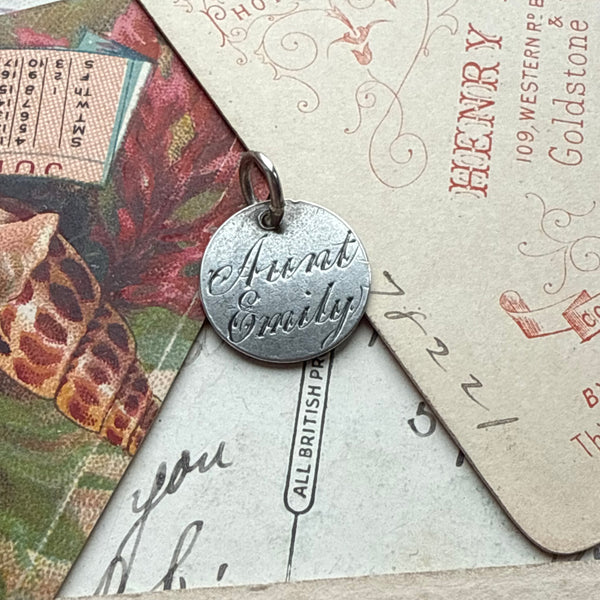 Victorian Aunt Emily Love Token Charm