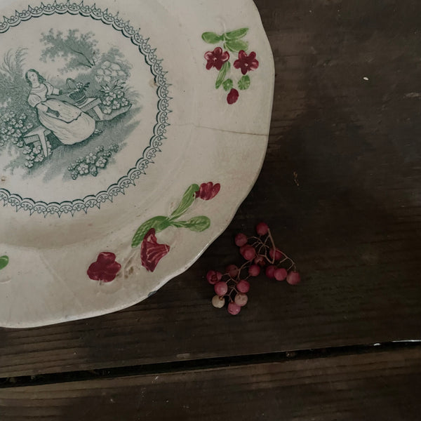 Antique Victoria Transfer Plate