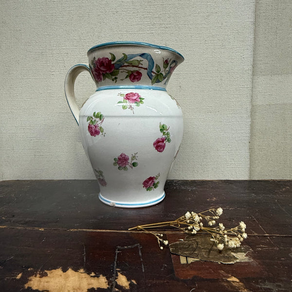 Beautiful Antique Rose Transfer Jug