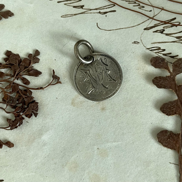 Victorian FM Initial Love Token Charm