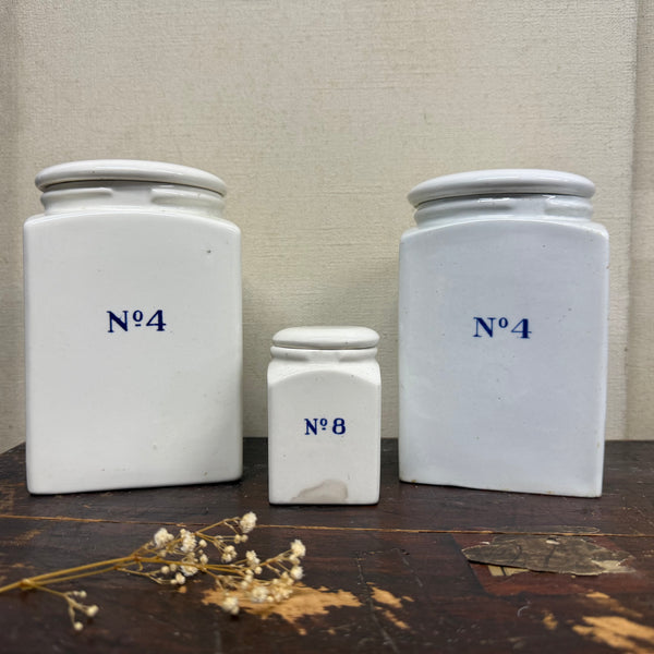 Antique Edwardian Number Pots