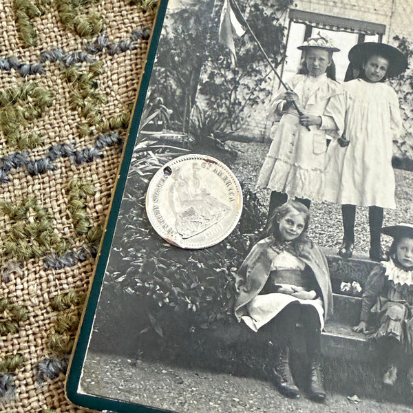 Victorian E Love Token Charm