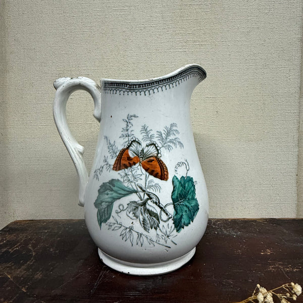 Beautiful Antique Butterfly Transfer Jug