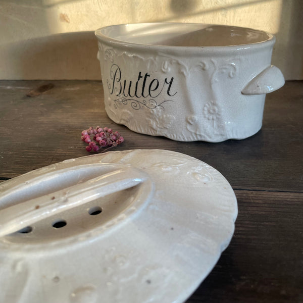 Victorian Butter Dish with Lid