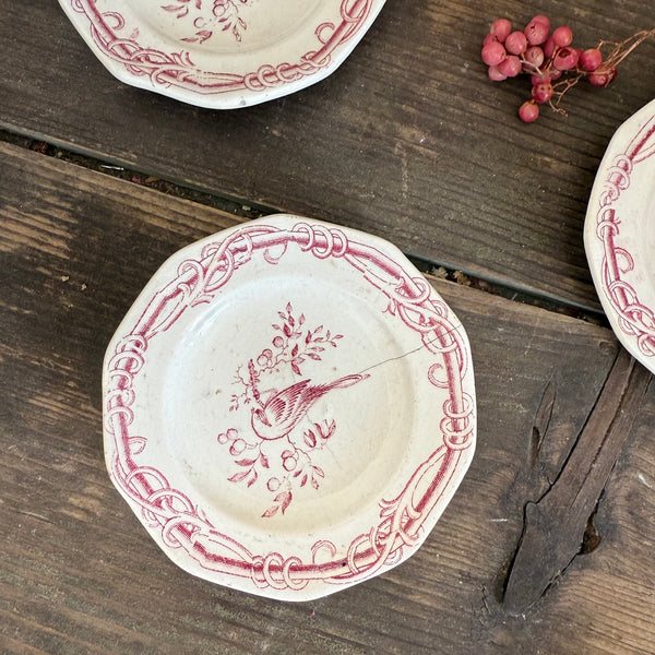 Antique Bird Child Plates