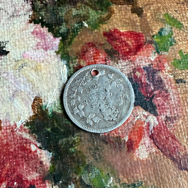 Victorian W Love Token Charm