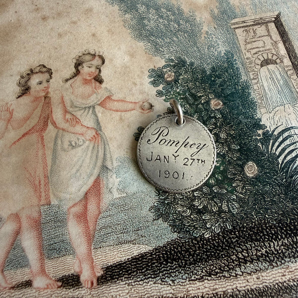 Victorian Pompey Love Token Charm