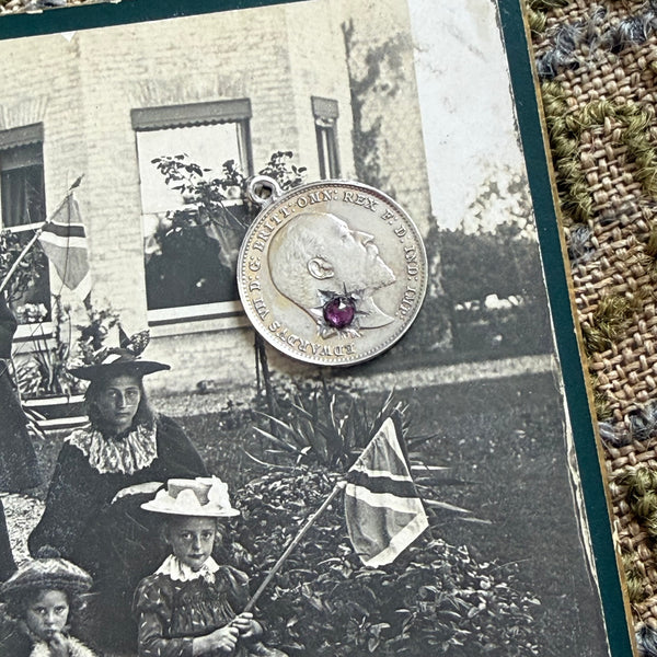 Victorian Gem Inset Love Token Charm