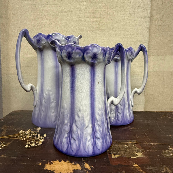 Antique Purple Floral Embossed Jug